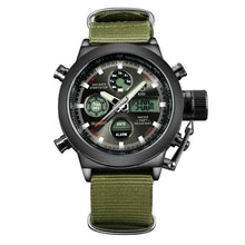 Load image into Gallery viewer, Army Green Silver And Black Chronograph For Men