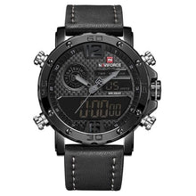 Load image into Gallery viewer, Big Dial Dual-Clock Chronograph With Led Light Black Grey