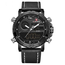 Load image into Gallery viewer, Big Dial Dual-Clock Chronograph With Led Light Black White