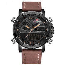Load image into Gallery viewer, Big Dial Dual-Clock Chronograph With Led Light Black Yellow