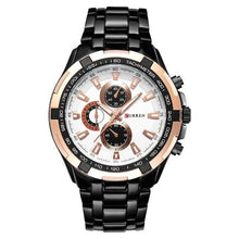 Load image into Gallery viewer, Big Dial Steel Watch For Men Black Golden White