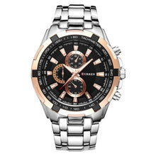 Load image into Gallery viewer, Big Dial Steel Watch For Men Silver Golden Black