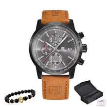 Load image into Gallery viewer, Bracelet And Leather Watch Collector Pack Black Gray