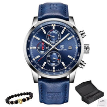 Load image into Gallery viewer, Bracelet And Leather Watch Collector Pack Dark Blue