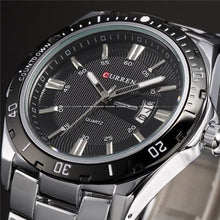 Load image into Gallery viewer, Casual Slim Stainless Steel Mens Watch Silver Black