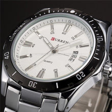 Load image into Gallery viewer, Casual Slim Stainless Steel Mens Watch Silver White