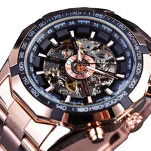 Load image into Gallery viewer, Deep Mechanism Steel Watch For Men Rose Gold