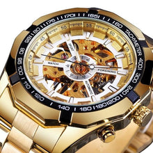 Load image into Gallery viewer, Deep Mechanism Steel Watch For Men White Golden