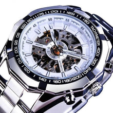 Load image into Gallery viewer, Deep Mechanism Steel Watch For Men White Silver