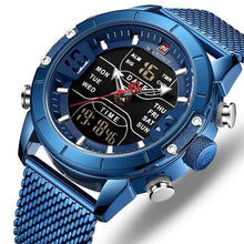 Load image into Gallery viewer, Dual-Clock Alarm Chronograph Steel Watch Led Back-Light