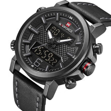 Load image into Gallery viewer, Dual-Clock Chronograph Leather Watch With Led Back-Light