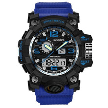 Load image into Gallery viewer, Dual-Clock Waterproof Military Chronograph Blue