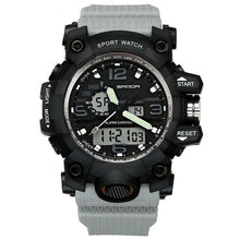 Load image into Gallery viewer, Dual-Clock Waterproof Military Chronograph Gray
