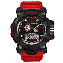 Load image into Gallery viewer, Dual-Clock Waterproof Military Chronograph Red