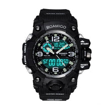 Load image into Gallery viewer, Dual-Display Waterproof Sport Chronograph With Alarm Black