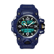 Load image into Gallery viewer, Dual-Display Waterproof Sport Chronograph With Alarm Blue