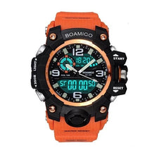 Load image into Gallery viewer, Dual-Display Waterproof Sport Chronograph With Alarm Orange