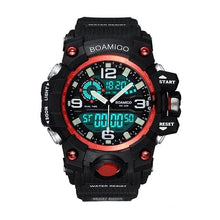 Load image into Gallery viewer, Dual-Display Waterproof Sport Chronograph With Alarm Red