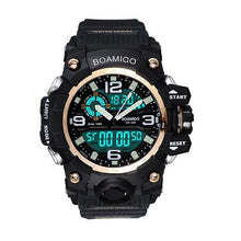 Load image into Gallery viewer, Dual-Display Waterproof Sport Chronograph With Alarm Rose Gold