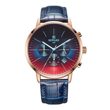 Load image into Gallery viewer, Fashion Gradient Glass Leather Watch For Men Blue