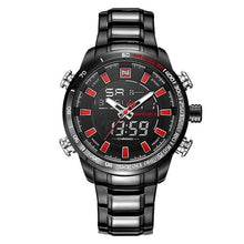 Load image into Gallery viewer, Fashion Luxurious Steel Mens Chronograph Black Red
