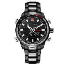 Load image into Gallery viewer, Fashion Luxurious Steel Mens Chronograph Black White