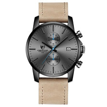 Load image into Gallery viewer, Fashion Rugged Leather Chronograph For Men Gray