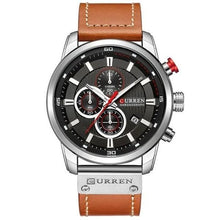 Load image into Gallery viewer, Luxurious Generous Leather Chronograph For Men Brown Black White
