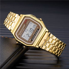 Load image into Gallery viewer, Mens And Womens Watch Vintage Stainless Steel Gold