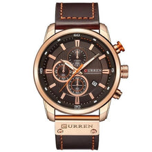 Load image into Gallery viewer, Mens Chronograph Casual Masculine Rose Coffee