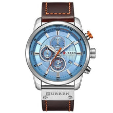 Load image into Gallery viewer, Mens Chronograph Casual Masculine Silver Blue