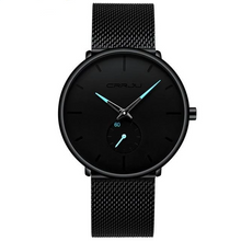 Load image into Gallery viewer, Mens Watch Casual Stainless Steel Black Blue