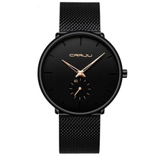 Load image into Gallery viewer, Mens Watch Casual Stainless Steel Black Rose