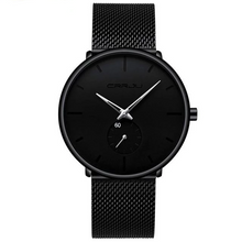 Load image into Gallery viewer, Mens Watch Casual Stainless Steel Black Silver