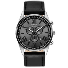 Load image into Gallery viewer, Mens Watch Fashion Leather With Built-In Calendar Black