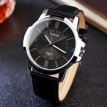 Load image into Gallery viewer, Mens Watch Luxury Businessman Slim Blue Glass Black