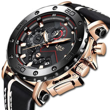 Load image into Gallery viewer, Mens Watch Military Large Dial Leather Sport Chronograph