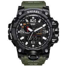 Load image into Gallery viewer, Mens Watch Military Waterproof Chronograph Sport Army Green