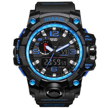 Load image into Gallery viewer, Mens Watch Military Waterproof Chronograph Sport Black Blue
