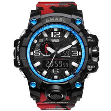 Load image into Gallery viewer, Mens Watch Military Waterproof Chronograph Sport Camo Red