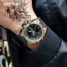 Load image into Gallery viewer, Mens Watch Waterproof Military Sport With Alarm Calendar Light Chronograph Gold