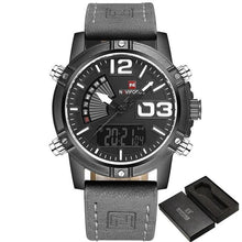 Load image into Gallery viewer, Military Casual Chronograph For Men Black Gray