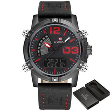 Load image into Gallery viewer, Military Casual Chronograph For Men Black Red