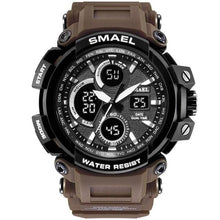 Load image into Gallery viewer, Military Silicone Dual-Clock Chronograph For Men Brown