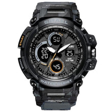 Load image into Gallery viewer, Military Silicone Dual-Clock Chronograph For Men Camo Gray