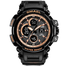 Load image into Gallery viewer, Military Silicone Dual-Clock Chronograph For Men Gold