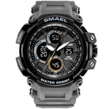Load image into Gallery viewer, Military Silicone Dual-Clock Chronograph For Men Gray