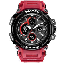 Load image into Gallery viewer, Military Silicone Dual-Clock Chronograph For Men Red