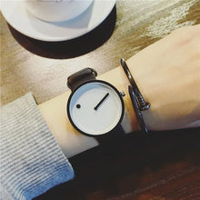Load image into Gallery viewer, Minimal Casual Leather Watch For Men And Women Black And White