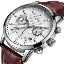 Load image into Gallery viewer, Quartz Movement Leather Mens Watch